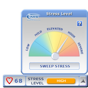 Stress Monitor session screen