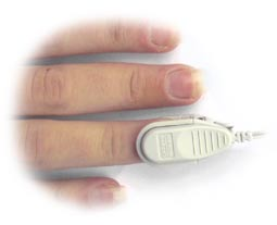 The pulse wave sensor can be used on a fingertip